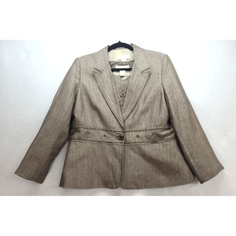 Parisian Signature Coordinates Blazer 14p Sleeveless‎ Top 12 Linen Blend Office